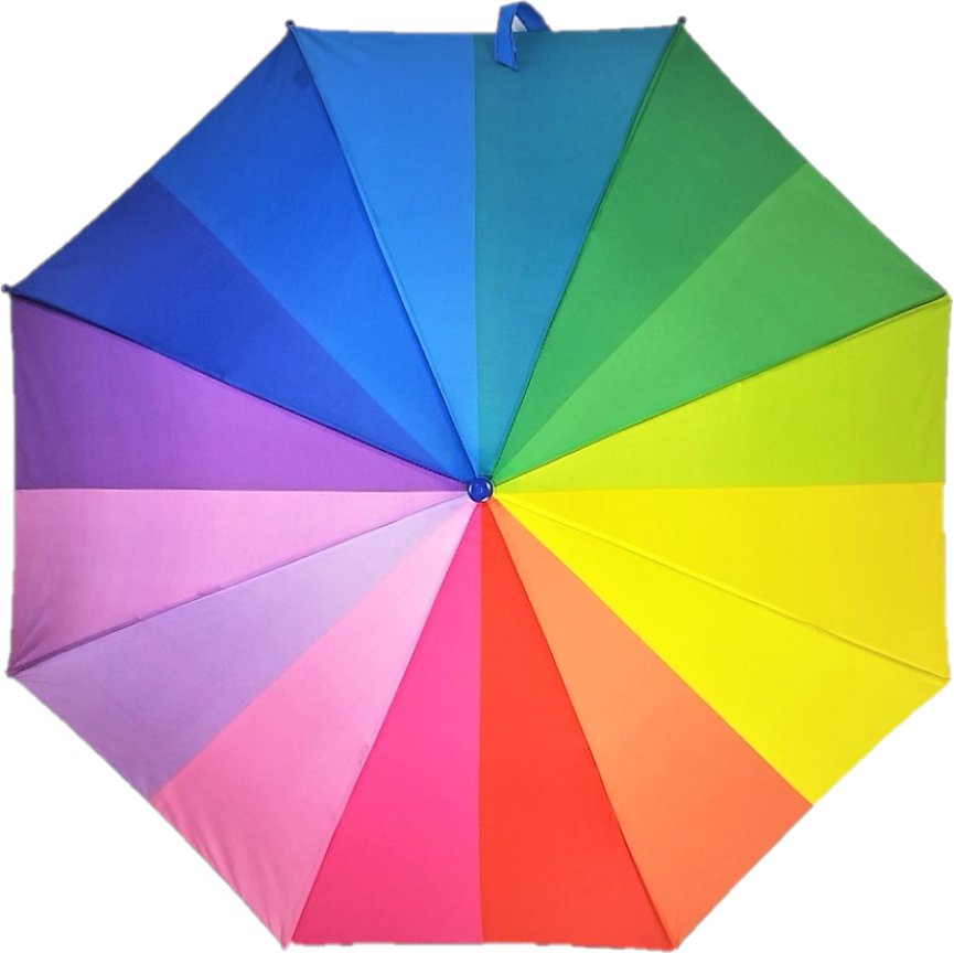 Зонт детский DINIYA арт.2607 (2285) полуавт 19"(48см)Х8К радуга 16цв.