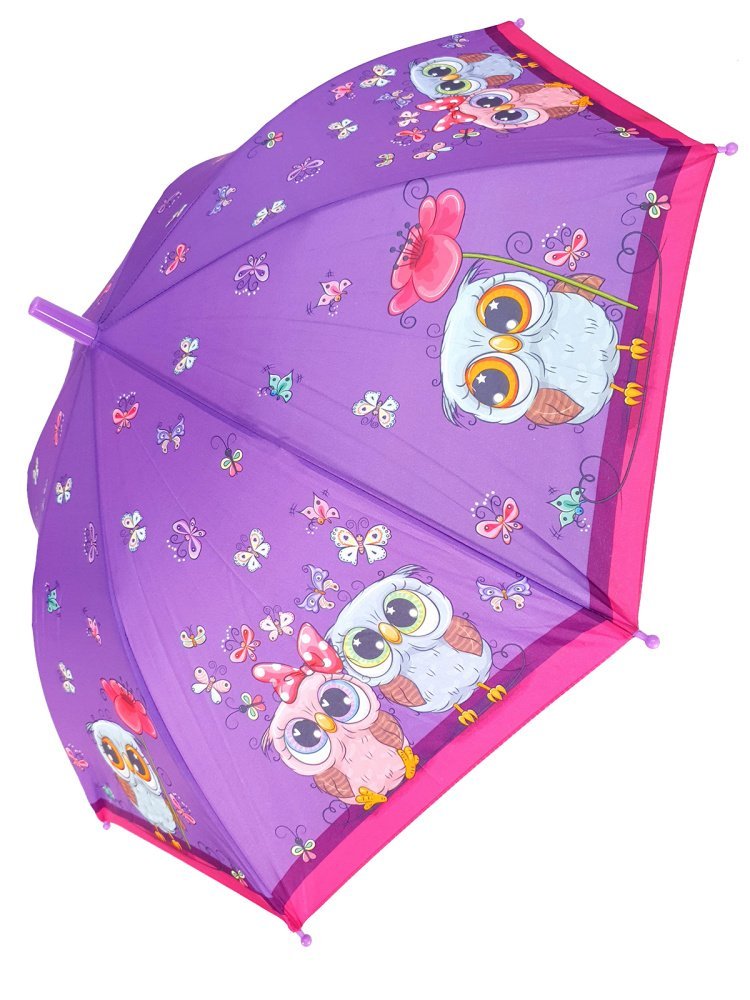 Зонт детский DINIYA арт.2620 полуавт 17"(42 см)Х8К совы