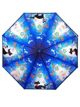 Зонт женский DINIYA арт.104 полуавт 23"(58см)Х8К кошки