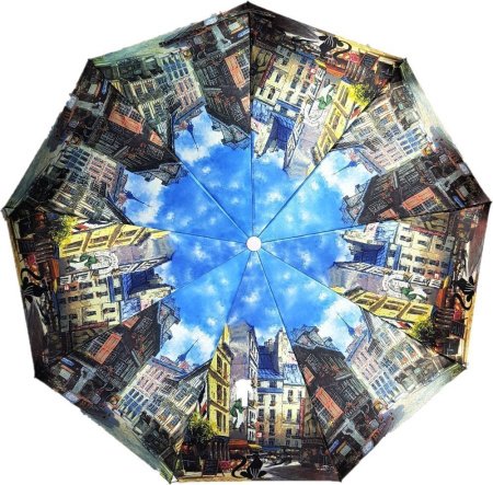 Зонт женский DINIYA арт.2203 (2757) полуавт 23"(58см)Х9К