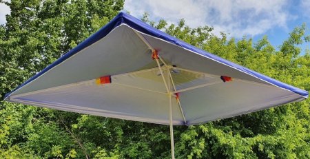 Зонт-пляжный DINIYA арт.8103 полуавт (2м х 2,5м)Х4К серебро