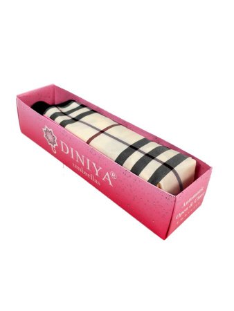 Зонт женский DINIYA арт.167 автомат 4 слож. 21"(54см)Х8К мини бербери