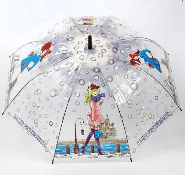 Зонт подростковый DINIYA арт.354 полуавт 20"(50см)Х8К