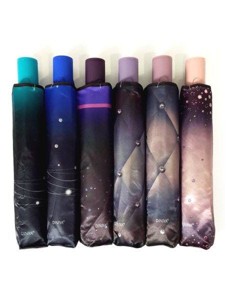 Зонт женский DINIYA арт.241 полуавт 23"(58см)Х8К стразы