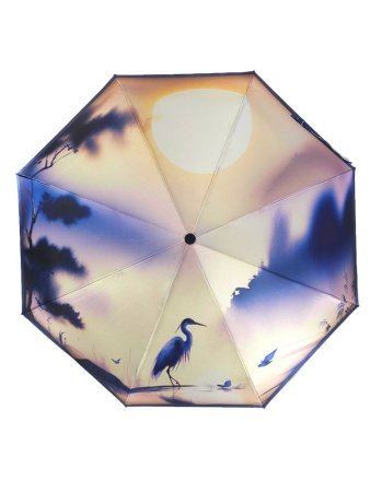 Зонт женский DINIYA арт.304 полуавт 23"(58см)Х8К цапля