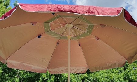 Зонт-пляжный DINIYA арт.8107 полуавт 43"(110см)Х8К серебро  