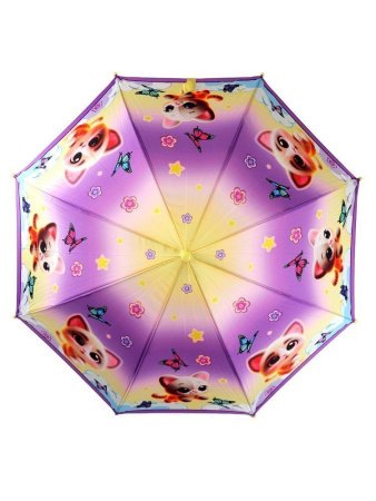 Зонт детский DINIYA арт.2631 полуавт 19"(48см)Х8К котенок