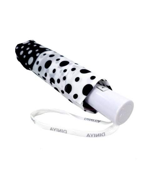 Зонт женский DINIYA арт.102  полуавт 23"(58см)Х9К горох.