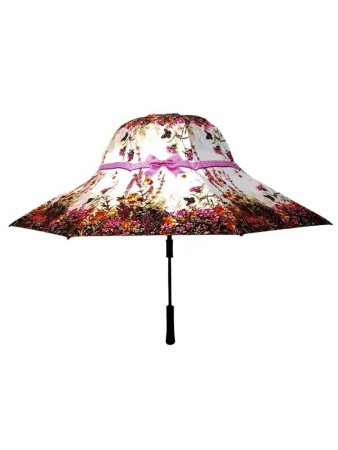 Зонт-трость шляпа женский DAIS арт.7709-6 полуавт (полевые цветы)    