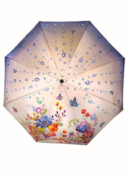 Зонт женский DINIYA арт.244 полуавт 23"(58см)Х8К кот 