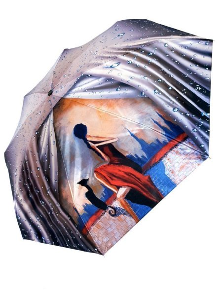 Зонт женский DINIYA арт.131 автомат 4 слож, 21"(54см)Х8К мини окна