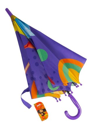 Зонт детский DINIYA арт.2629-3 полуавт 19"(48см)Х8К чебурашка фиол