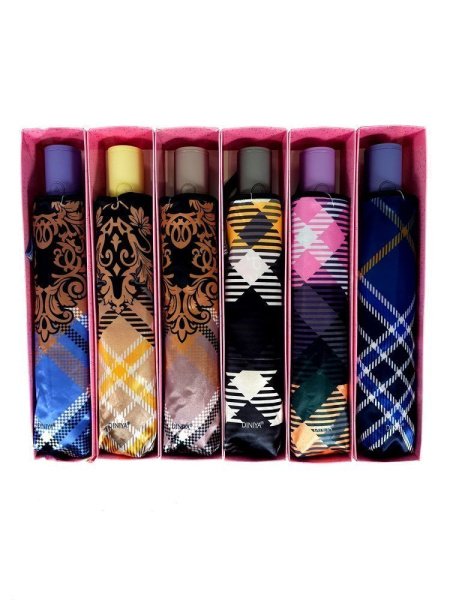 Зонт женский DINIYA арт.218 автомат 23"(58см)Х8К клетка 