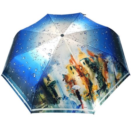 Зонт женский DINIYA арт.115 (2750) полуавт 23"(58см)Х8К картина