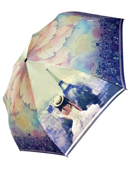 Зонт женский DINIYA арт.133 полуавт 23"(58см)Х8К романтик