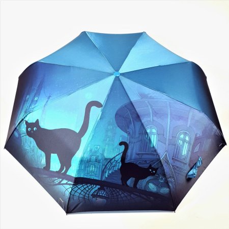 Зонт женский DINIYA арт.2234 автомат 23"(58см)Х8К кошки