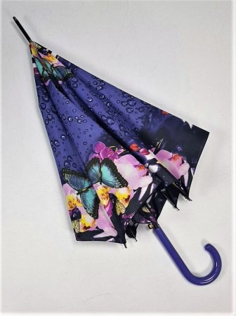 Зонт-трость женский DINIYA арт.894 полуавт 24"(61см)Х8К узоры