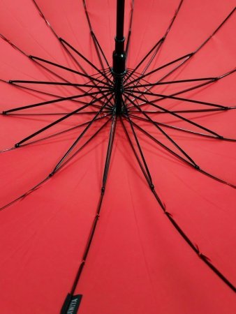 Зонт-трость женский DINIYA арт.265 полуавт 23"(58см)Х16К неон