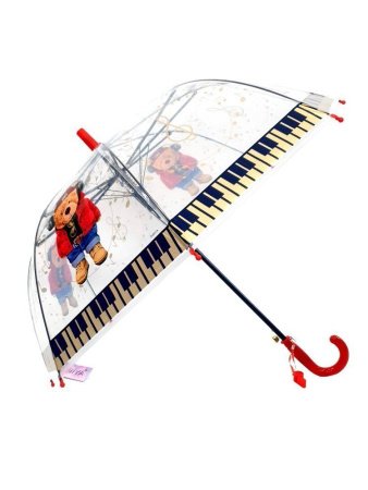 Зонт детский DINIYA арт.2662 полуавт 19"(48см)Х8К ПВХ мишки