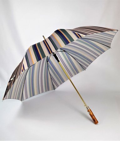 Зонт-трость женский атласный с бамбуковой ручкой