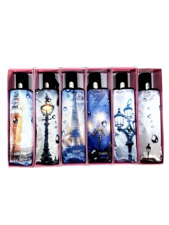 Зонт женский DINIYA арт.171 автомат 4 слож.21"(54 см)Х8К мини париж