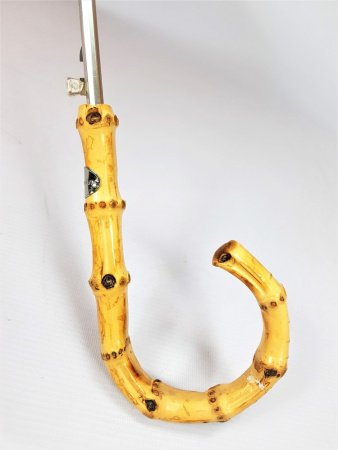 Зонт-трость женский атласный с бамбуковой ручкой