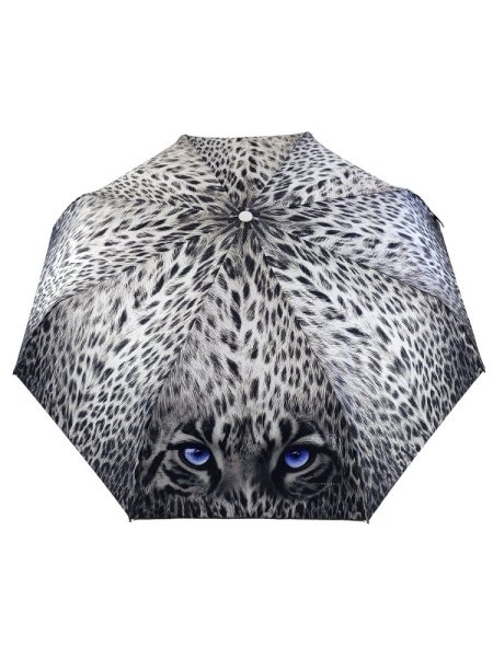 Зонт женский DINIYA арт.302-1 автомат 23"(58см)Х8К лео серый