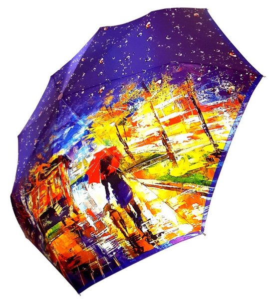 Зонт женский DINIYA арт.116 автомат 4 слож. 21"(54см)Х8К мини картина