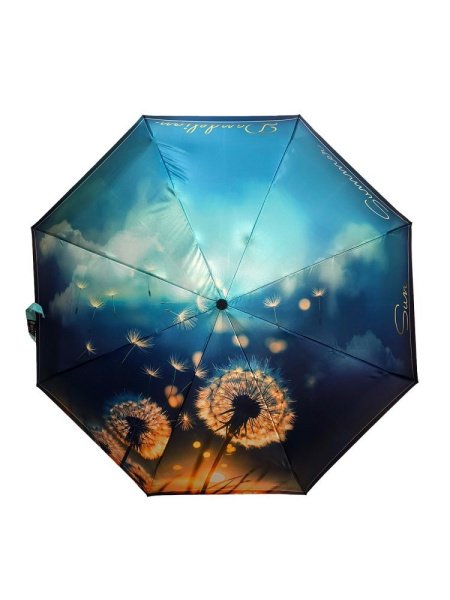 Зонт женский DINIYA арт.267 автомат 3 слож.23"(58 см)Х8К одуванчик