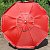 Зонт-пляжный DINIYA арт.8107 полуавт 43"(110см)Х8К серебро   (красный)