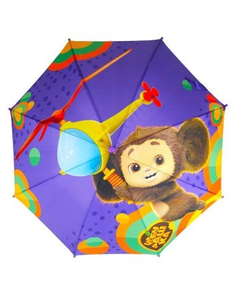 Зонт детский DINIYA арт.2629-3 полуавт 19"(48см)Х8К чебурашка фиол