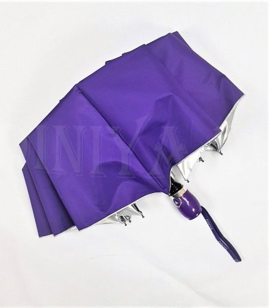 Зонт женский DINIYA арт.925 полуавт 23"(58см)Х9К внутри серебро цветы