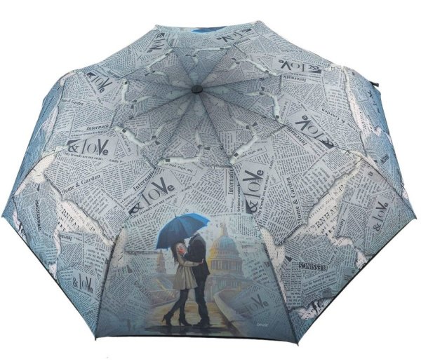 Зонт женский DINIYA арт.192 автомат 23"(58см)Х8К газета