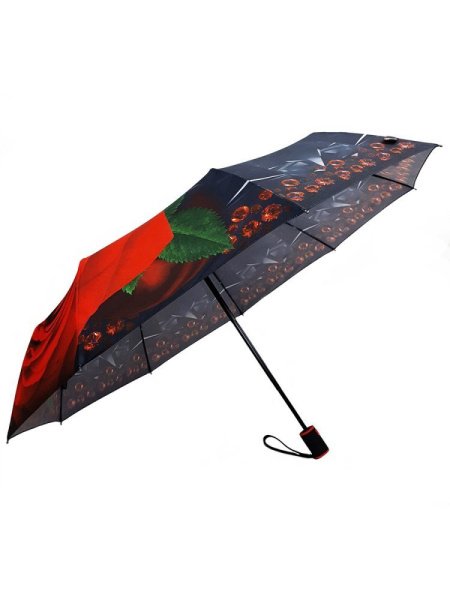 Зонт женский DINIYA арт.2738 полуавт 23"(58см)Х9К роза