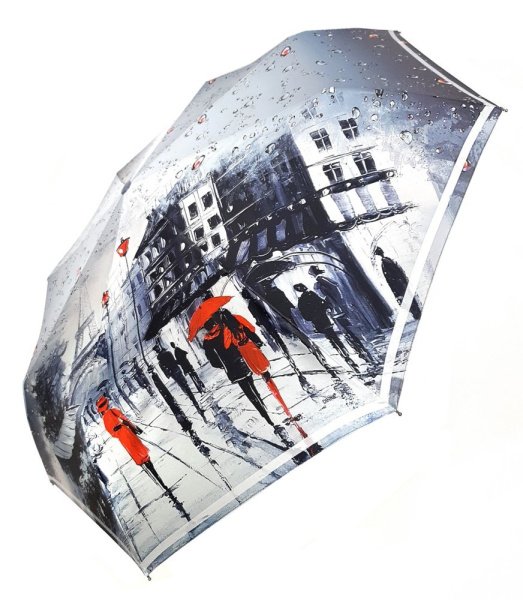 Зонт женский DINIYA арт.115 (2750) полуавт 23"(58см)Х8К картина