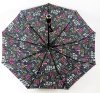 Зонт женский DINIYA арт.2752 (2264) полуавт 23"(58см)Х9К газета