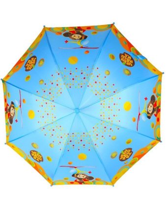 Зонт детский DINIYA арт.2629-4 полуавт 19"(48см)Х8К чебурашка голуб