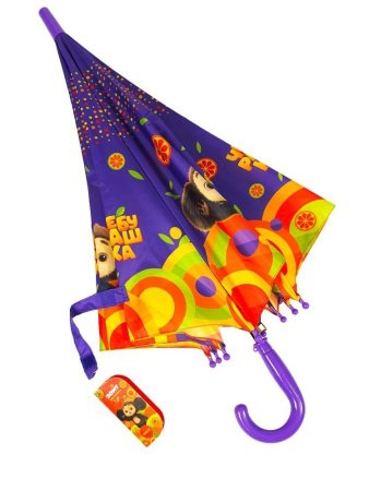 Зонт детский DINIYA арт.2629-8 полуавт 19"(48см)Х8К чебурашка фиол