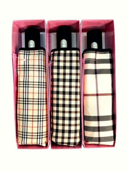 Зонт женский DINIYA арт.167 автомат 4 слож. 21"(54см)Х8К мини бербери