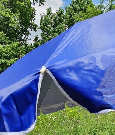 Зонт-пляжный DINIYA арт.8108 полуавт 59"(150см)Х16К серебро  