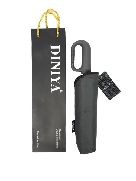 Зонт мужской DINIYA арт.248-3 автомат 23"(58см)Х16К карабин серый