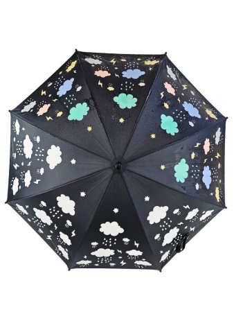 Зонт трость подростковый DINIYA арт.2632 полуавт 19"(48см)Х8К проявляшка