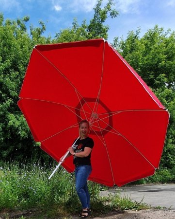 Зонт-пляжный DINIYA арт.8110 полуавт 63"(160см)Х8К 