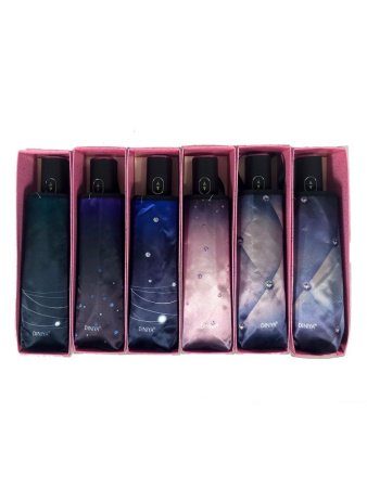 Зонт женский DINIYA арт.242 автомат 4 слож. 21"(54см)Х8К мини стразы  