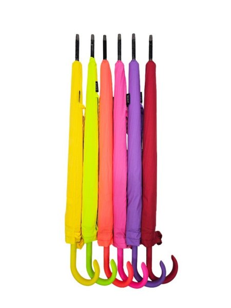 Зонт-трость женский DINIYA арт.265 полуавт 23"(58см)Х16К неон