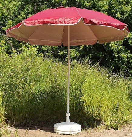 Зонт-пляжный DINIYA арт.8107 полуавт 43"(110см)Х8К серебро  