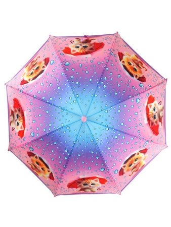Зонт детский DINIYA арт.2631 полуавт 19"(48см)Х8К котенок