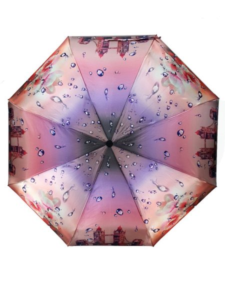 Зонт женский DINIYA арт.163 автомат 23"(58см)Х8К город/цветы 