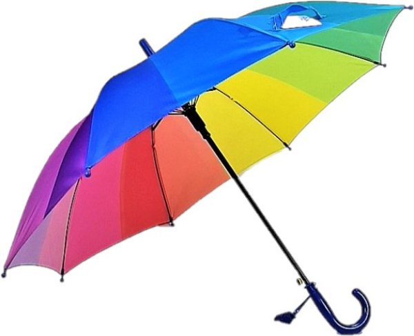 Зонт детский DINIYA арт.2607 (2285) полуавт 19"(48см)Х8К радуга 16цв.