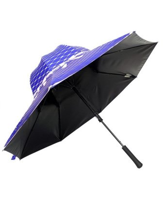 Зонт-трость шляпа женский DAIS арт.7709-11 полуавт (сетка)    